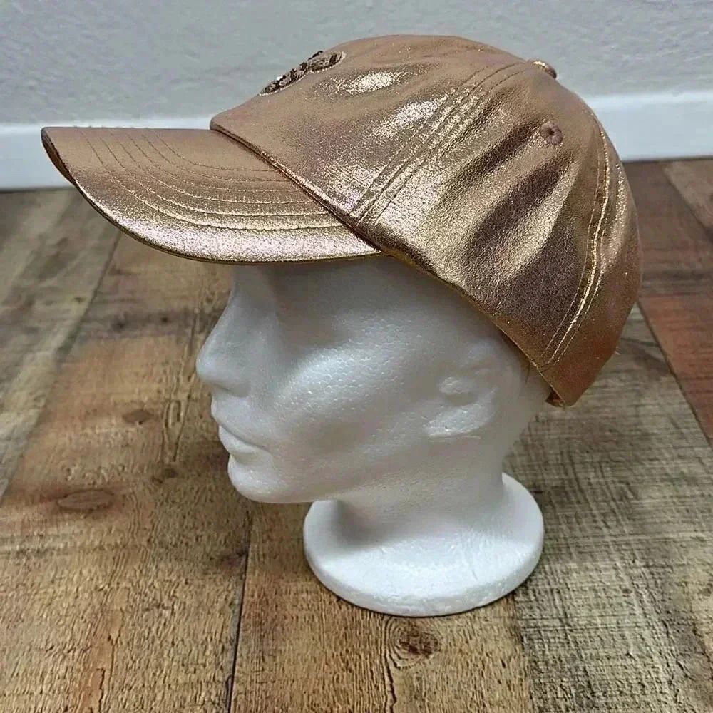 Disney Parks Sequins Mickey Mouse Rose Gold Hat Adjustable - Picture 3 of 11